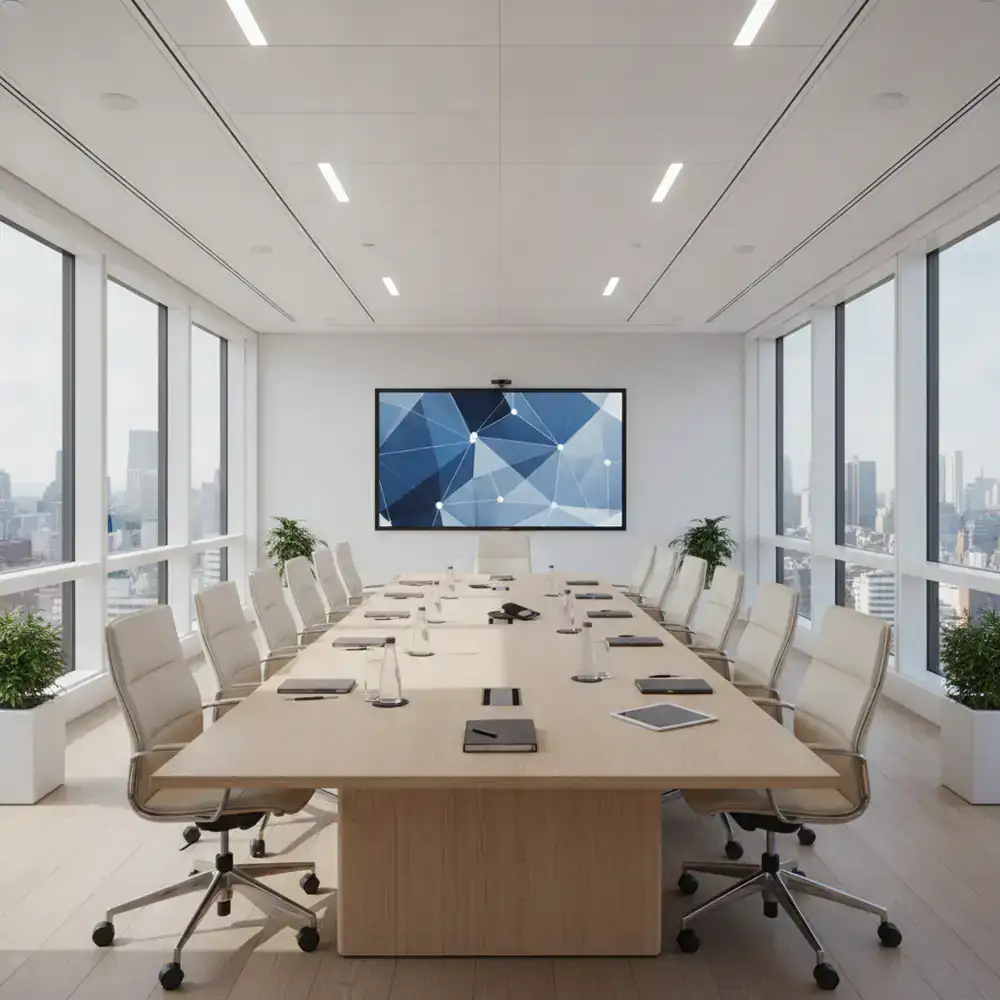 Immaculate corporate boardroom
